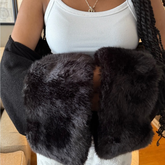 Faux Fur Cuffs Cover Up - Picture 3 of 5
